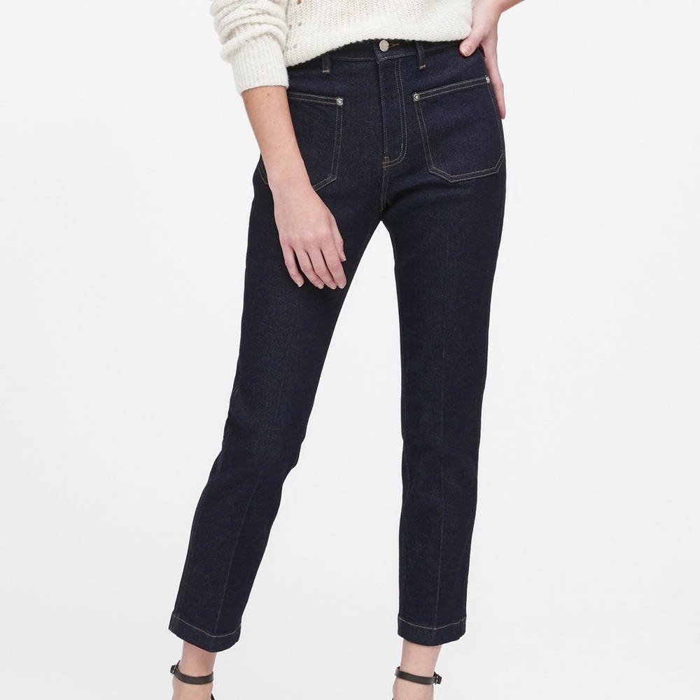 Banana Republic Straight Fit Patch Pocket Jeans 26